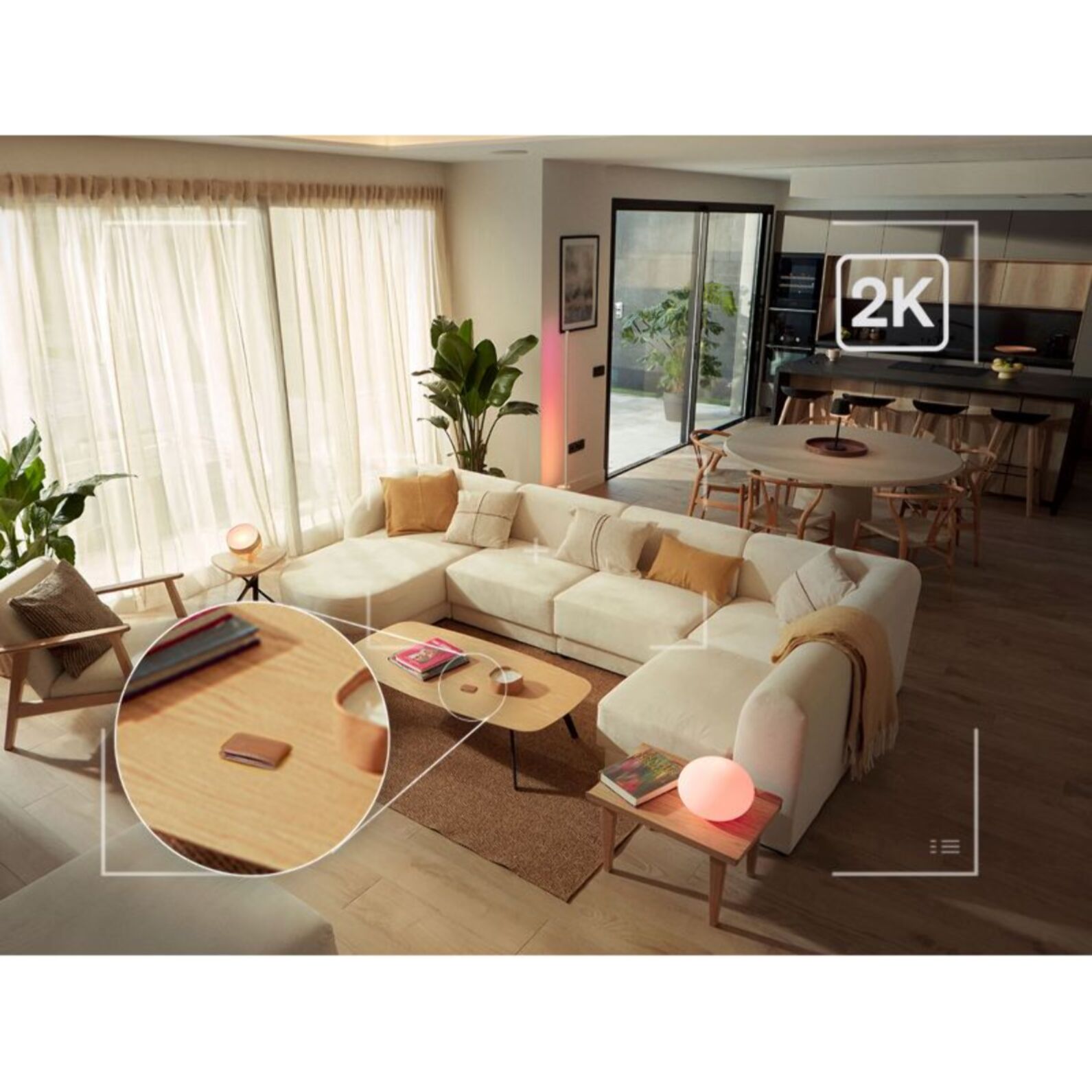 Caméra de surveillance PHILIPS HUE SECURE 2K filaire blanche