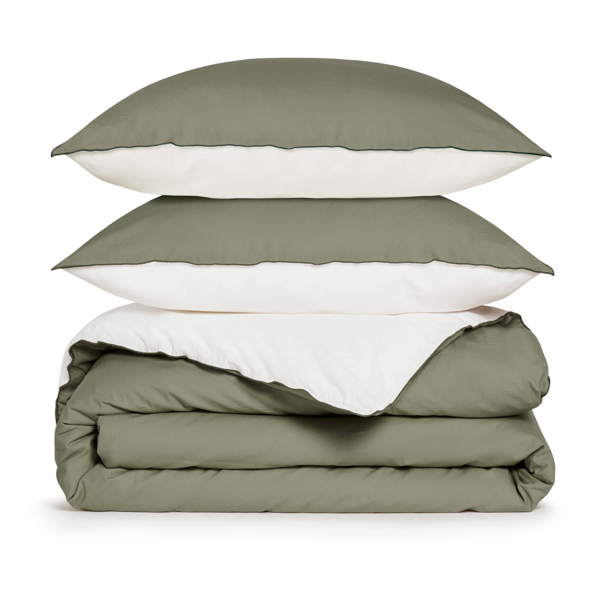 Housse de couette en percale de coton lavé, DOUCEUR LAVÉE