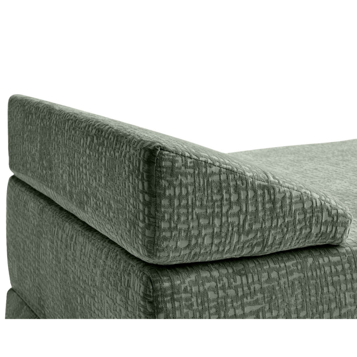 Brescia - banquette 3 places convertible en tissu velours relief - Vert