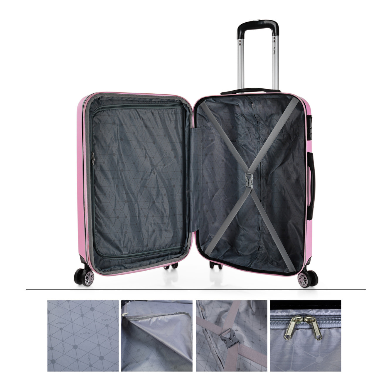 Maleta Itaca Sevron Set 2 Unidades Rosa