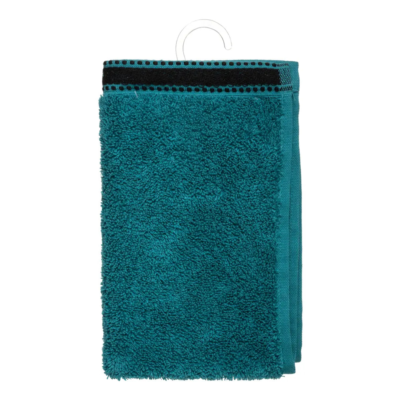 Serviette invité "Joia" - coton 550 gr/m² - bleu canard 30x50 cm