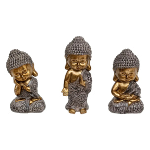 Bouddha Lee H.14cm résine assorti