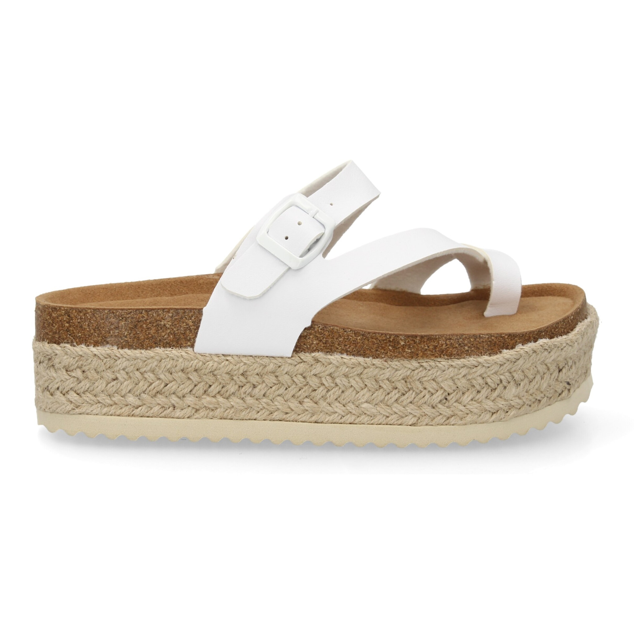 Sandalia plataforma cómoda mujer cierre hebilla