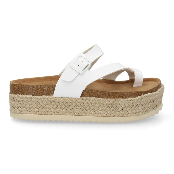 Sandalia plataforma cómoda mujer cierre hebilla