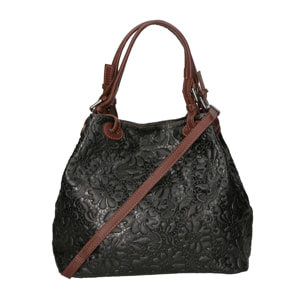Borsa a mano da donna - Modello Elenia - Vera pelle - 33.0 x 29.0 x 16.0 cm