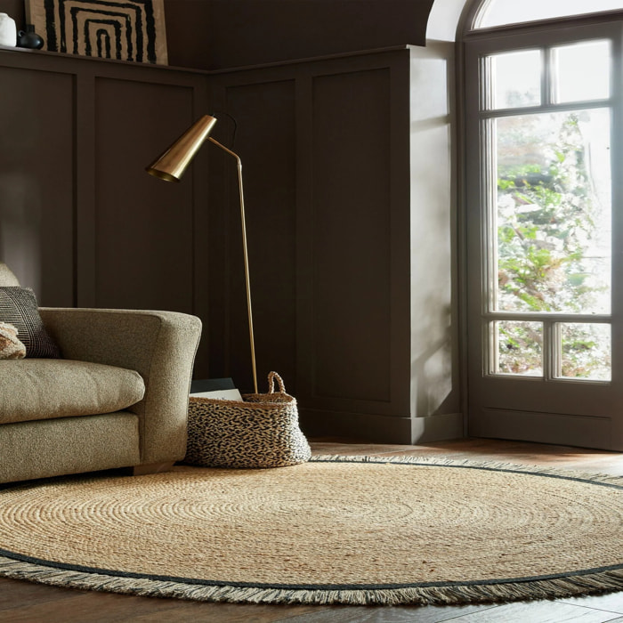 Tapis en jute KAHANA Noir