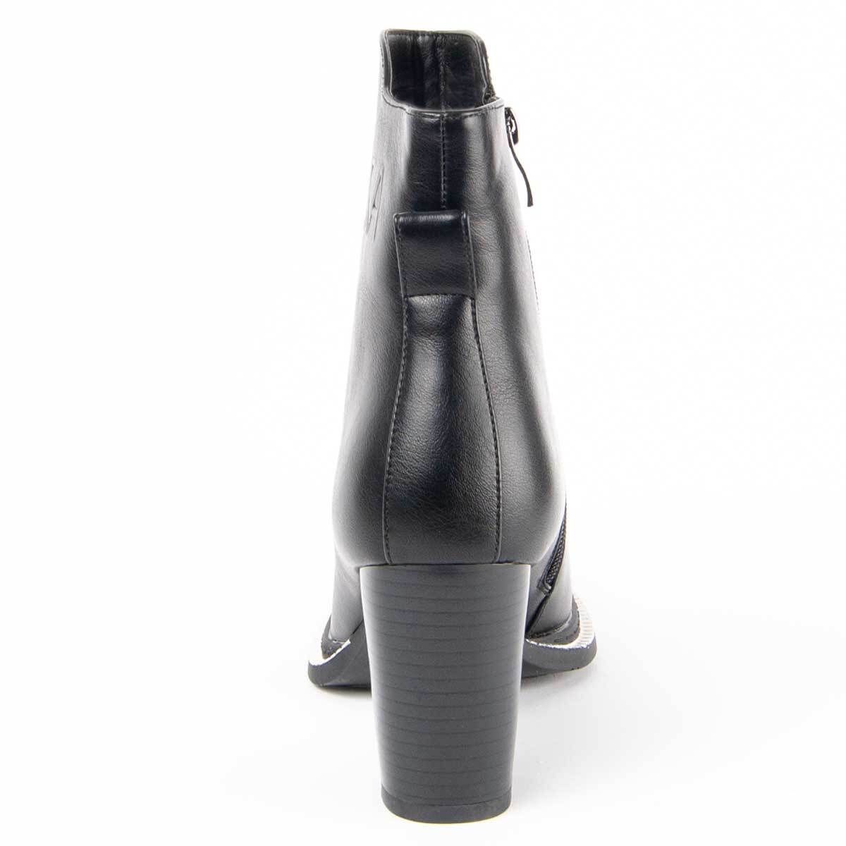 Botín De Tacón - Negro - Altura: 8 Cm