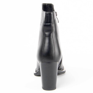 Botín De Tacón - Negro - Altura: 8 Cm