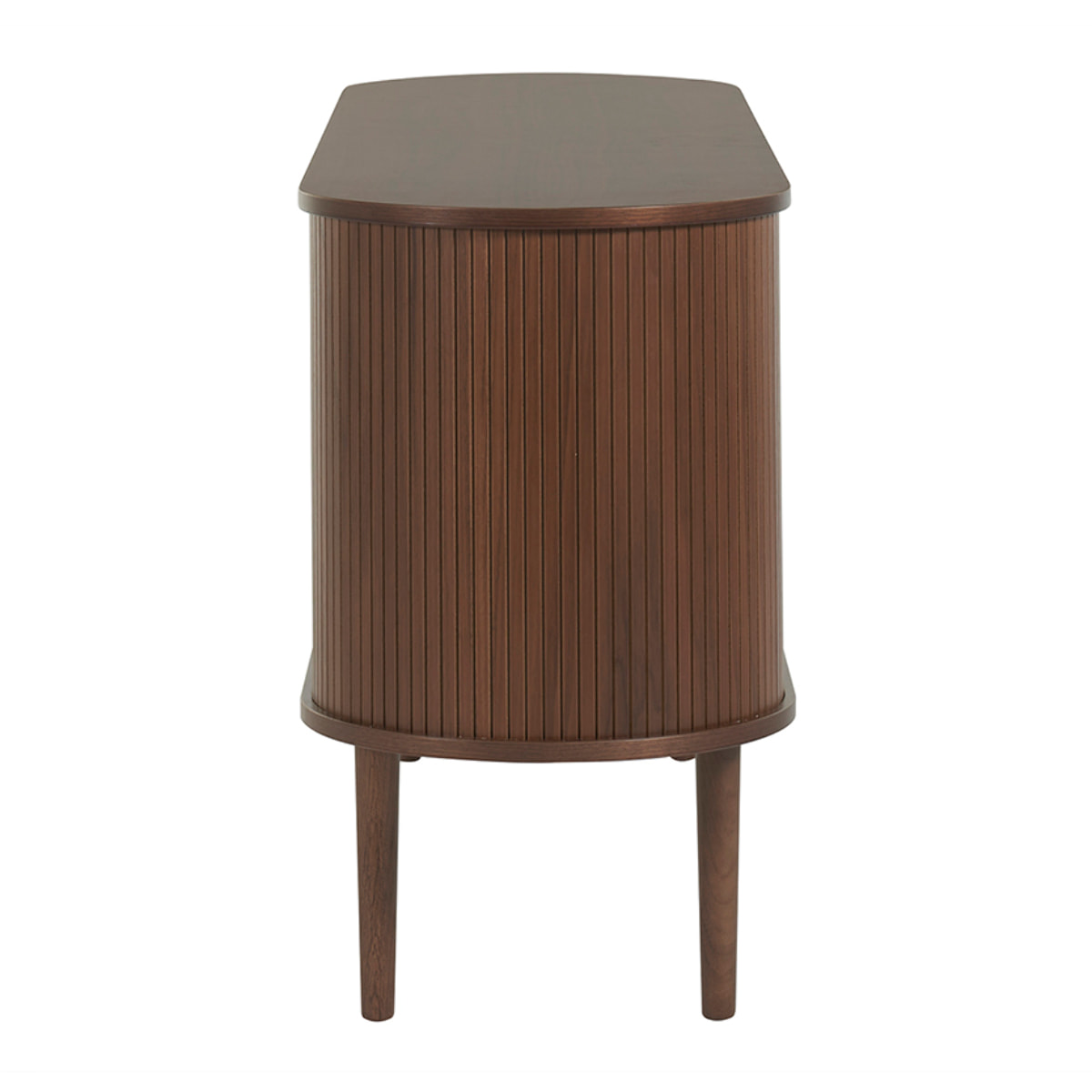 Buffet vintage en bois foncé noyer 2 portes coulissantes L160 cm EPIC
