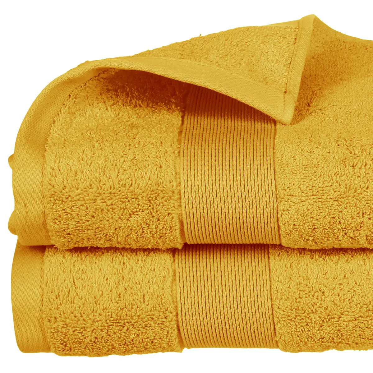 Drap de bain "Essentiel" - coton 450 gr/m² - jaune moutarde 100x150 cm