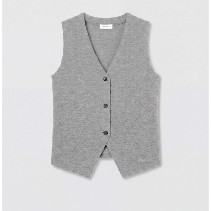 Set chaleco pantalón angorina gris claro