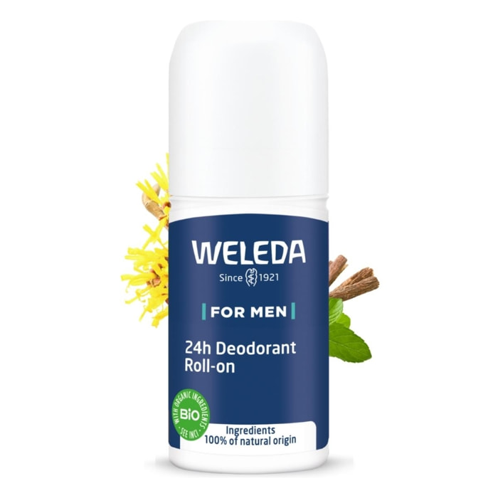 WELEDA - Déodorant roll-on 24H Homme - 50 ml