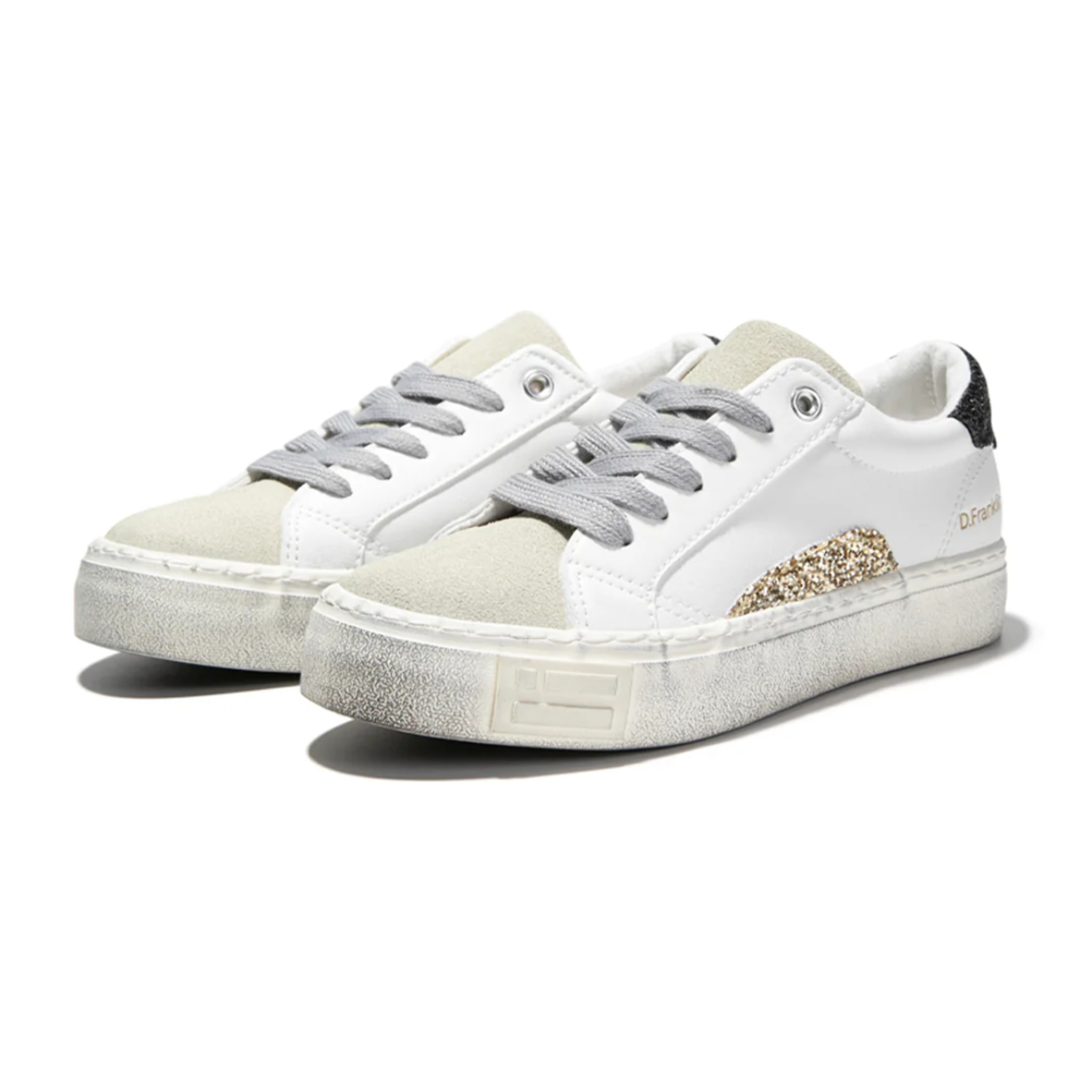 Zapatillas Bajas de Mujer Half Moon Low Blanco / Oro D.Franklin