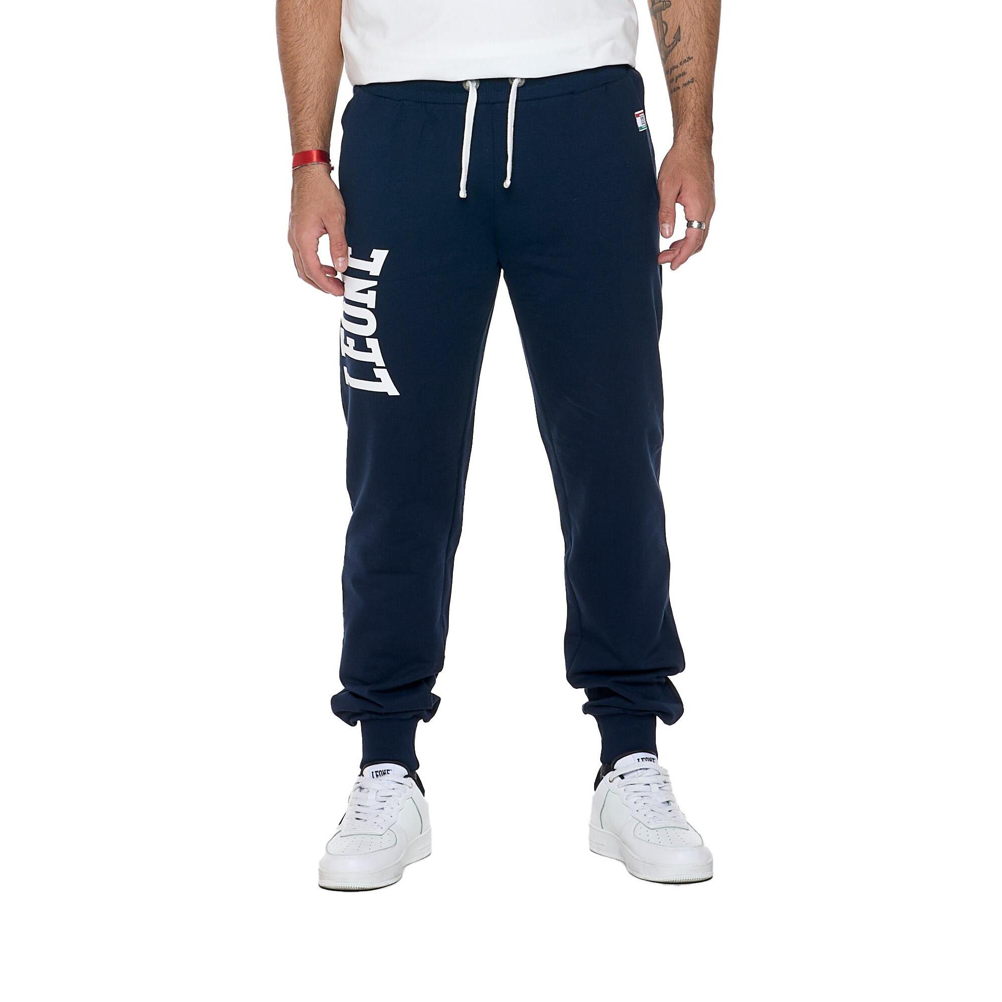 Pantalone sportivo invernale da uomo con polsino e logo grande 'Basic'