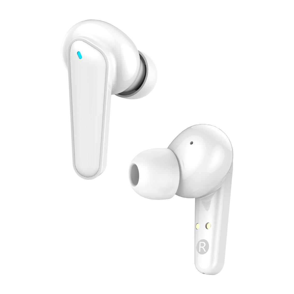 Auriculares Inalámbricos Earbuds TWS158 White - Bluetooth 5.2 - Función ANC / ENC