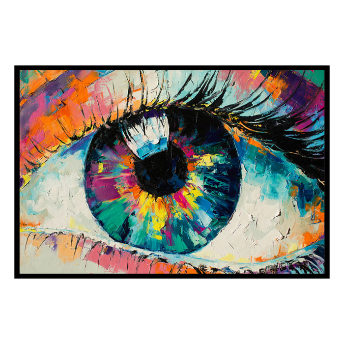 Affiche encadrée regard artistique abstrait Affiche + cadre en métal - Noir