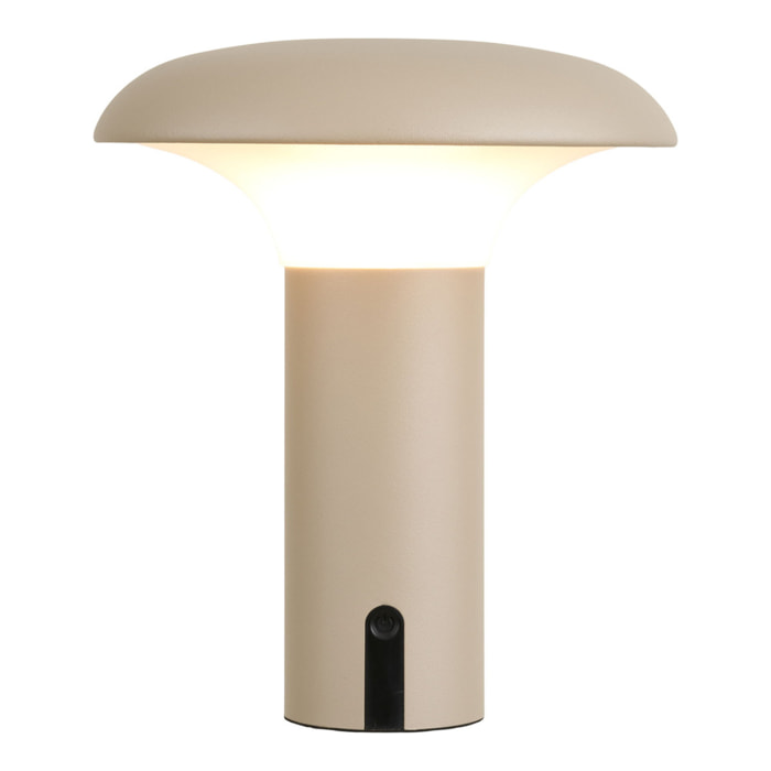 Lampada LED solare ricaricabile Ramsey in PP beige ø18 cm