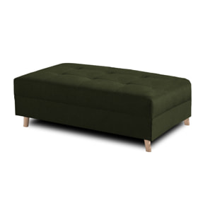 Rune - canapé d'angle - avec pouf d'appoint - 4 places - style scandinave - gauche - Vert