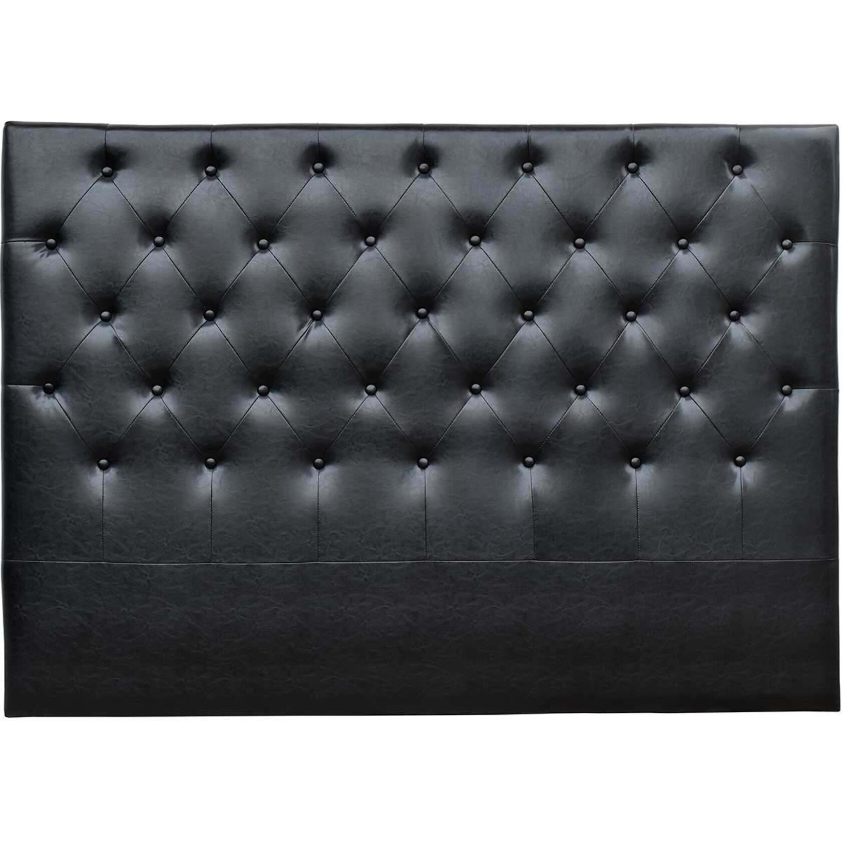 Tête de lit capitonnée "Déco" - 169 cm - Noir - En PVC