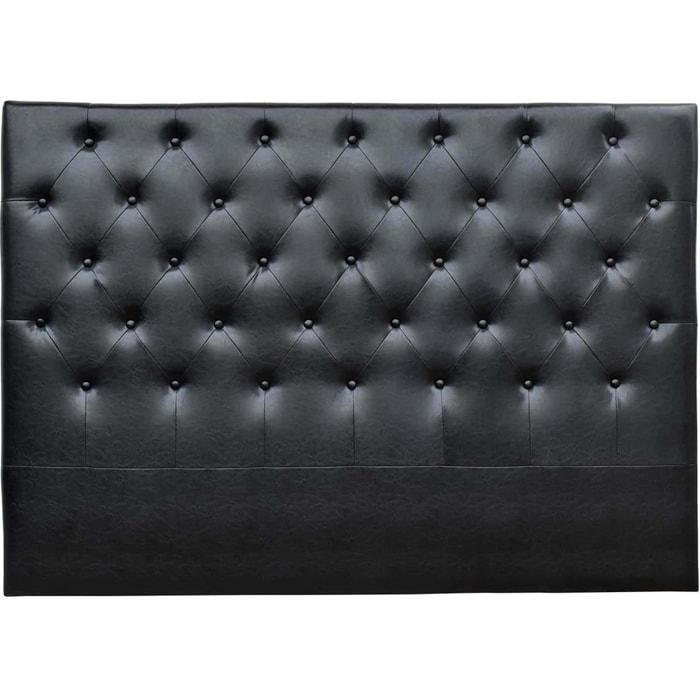 Tête de lit capitonnée "Déco" - 169 cm - Noir - En PVC
