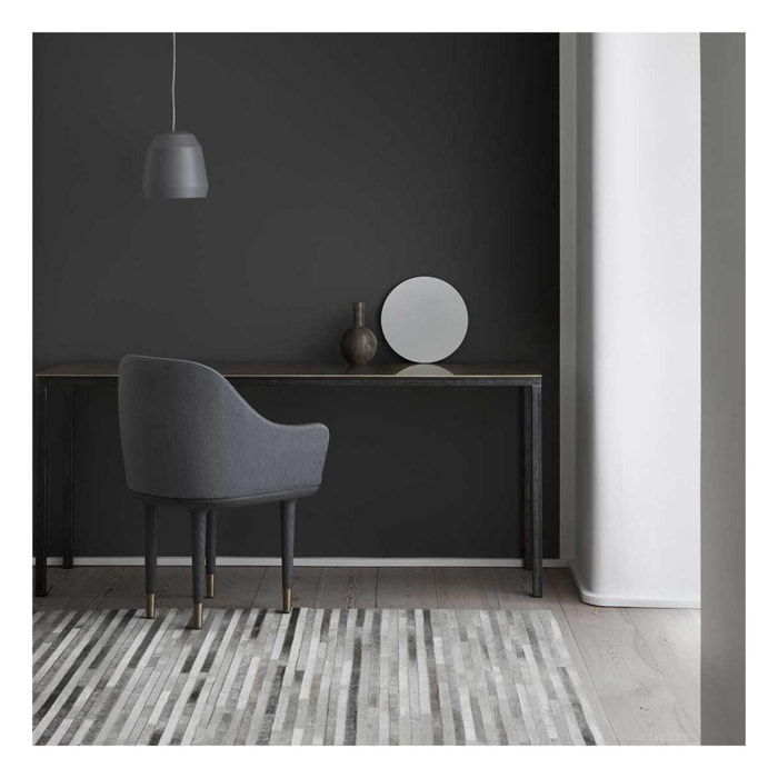 Tapis peau de vache kilim fait main TIGE