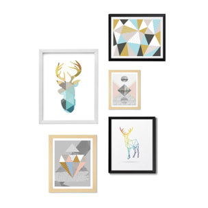 Composition décorative Tomasucci GEOMETRIC, en MDF et PVC, blanc, 30 × 2,5 × 35 cm