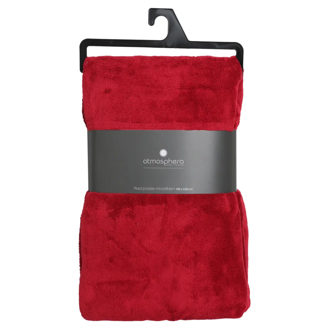 Plaid microfibre rouge 180x230cm