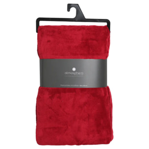 Plaid microfibre rouge 180x230cm