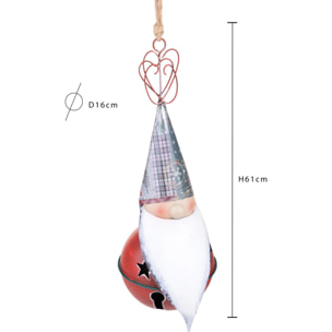 Sfera D.16 Cm con Babbo Natale - Pezzi 1 - Colore:Multicolore - Bianchi Dino - -