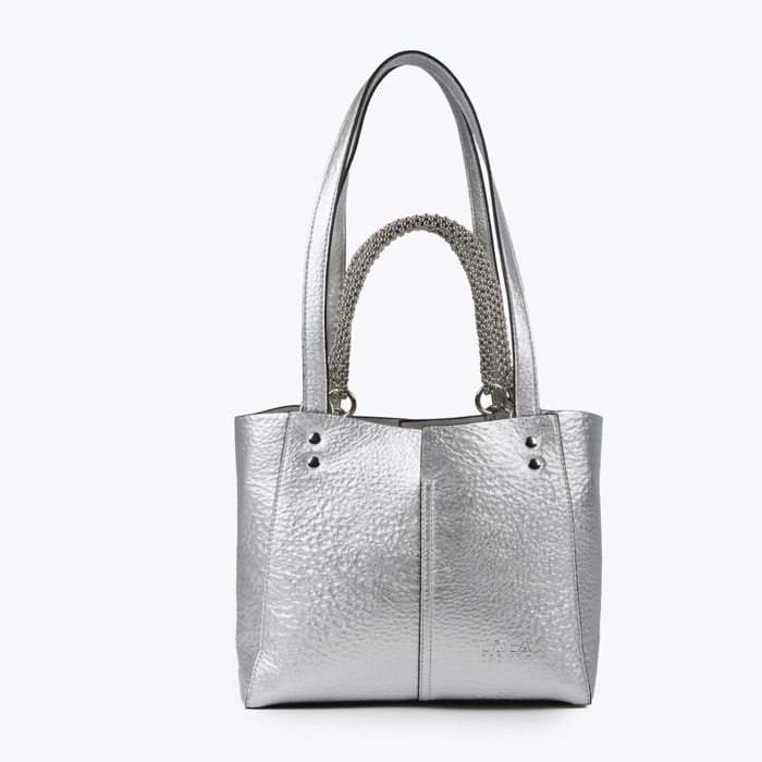 Borsa media metallizzata