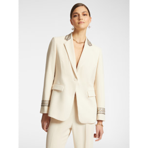 Elena Mirò - Blazer con ricami - Bianco