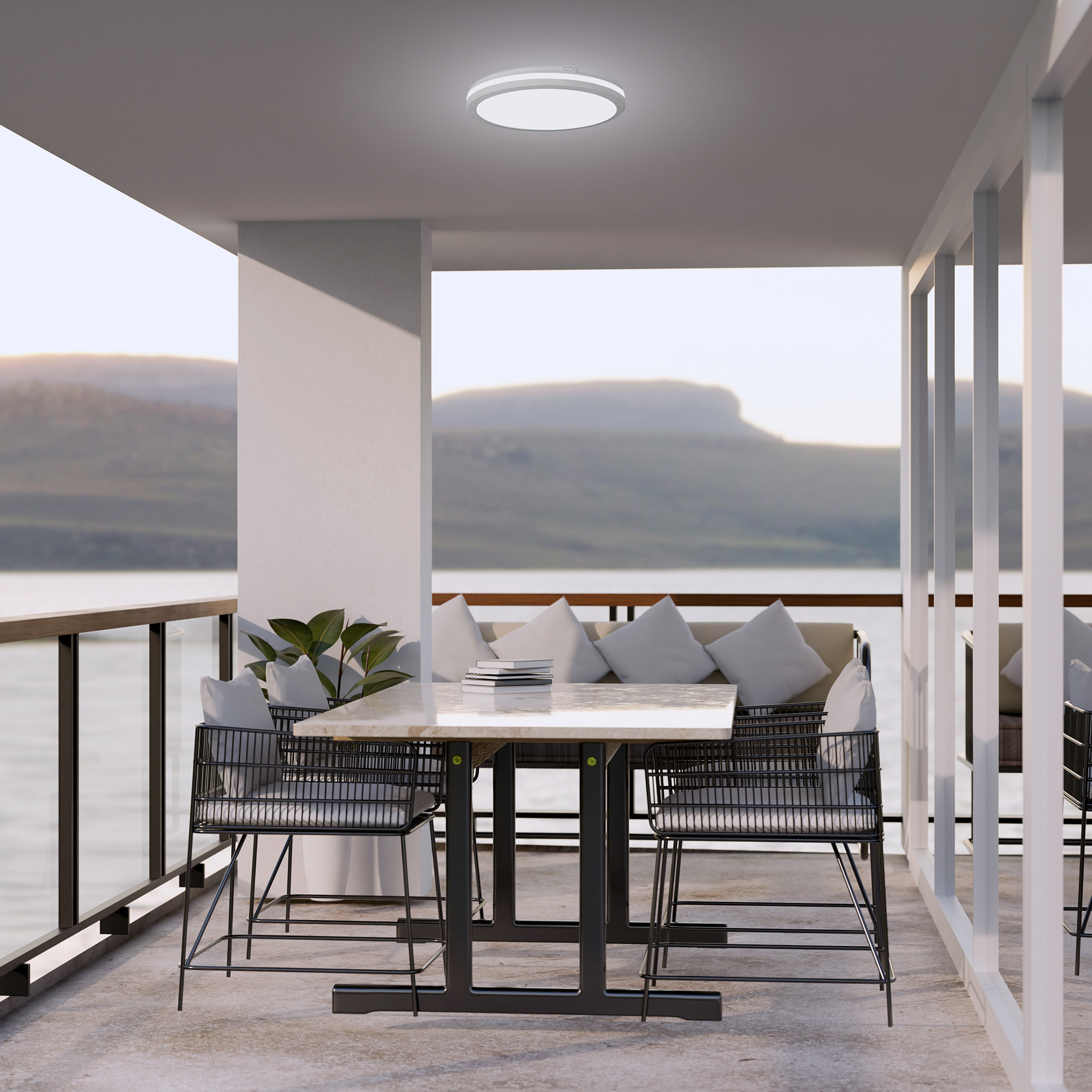 Forlight - Plafón LED Integrado 3731lm para Iluminación Interior, Acabado Blanco Matizado, Temperatura de Color Ajustable 3000-6000K, Diseño Moderno y Eficiente Energéticamente
