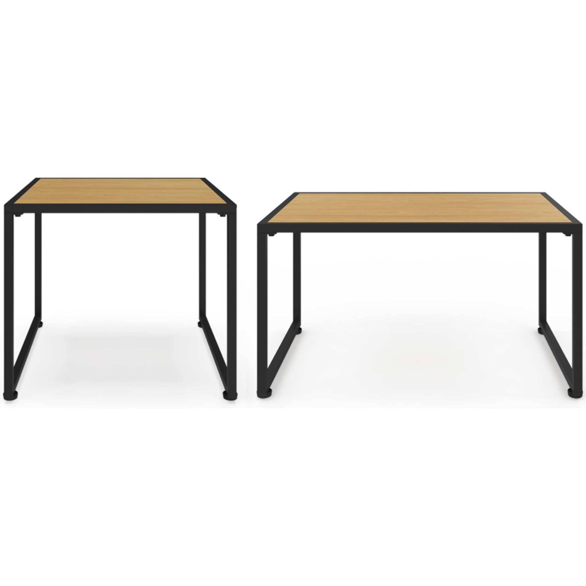 Salon de jardin d'angle Ozéa 12 places noir et cordage