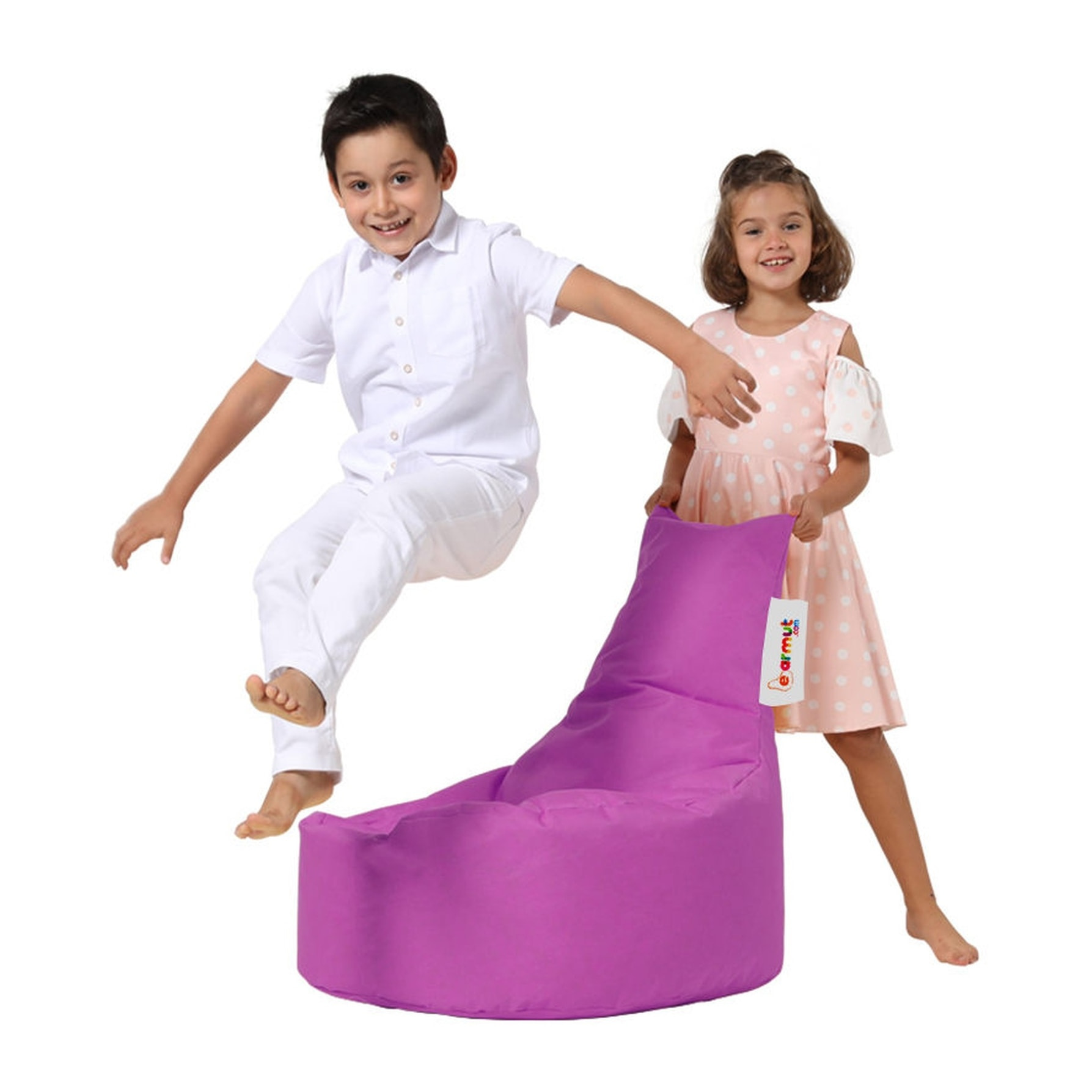 Sillón-puf rosa