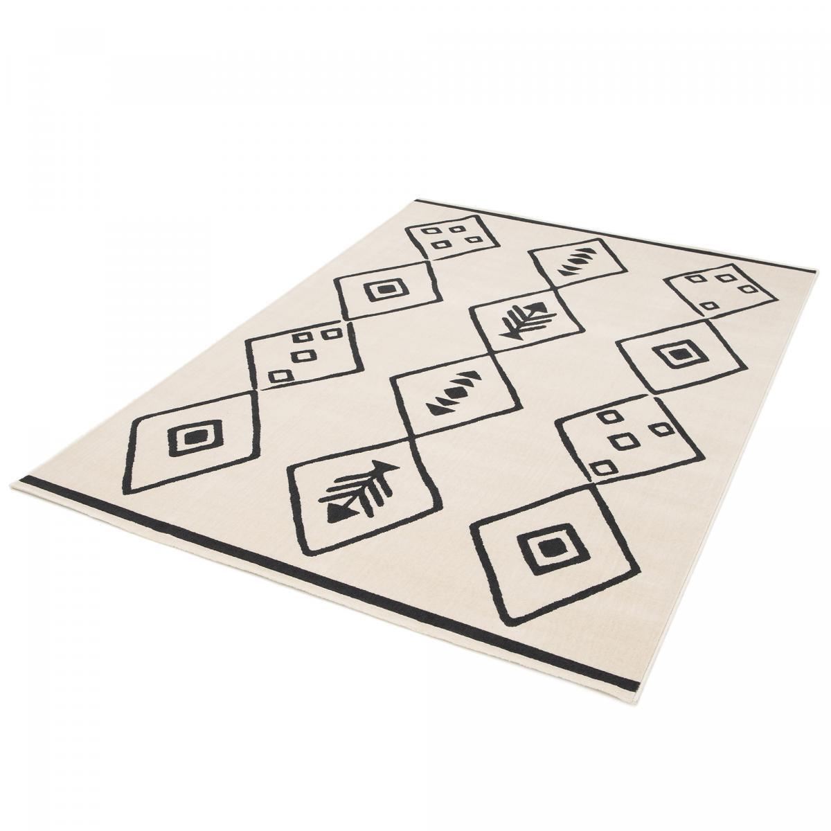 Tapis salon et chambre tissé motif abstrait VOPI