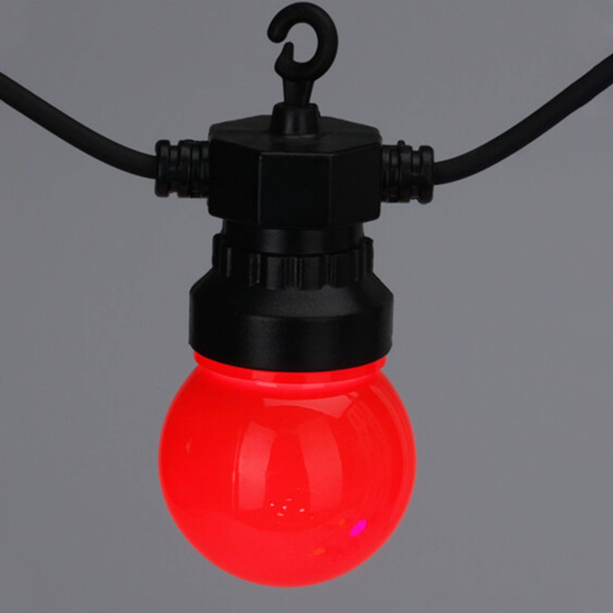 guirnalda de luz 10l blanco cálido con bola g50 50x5x11cm transformador y temporizador