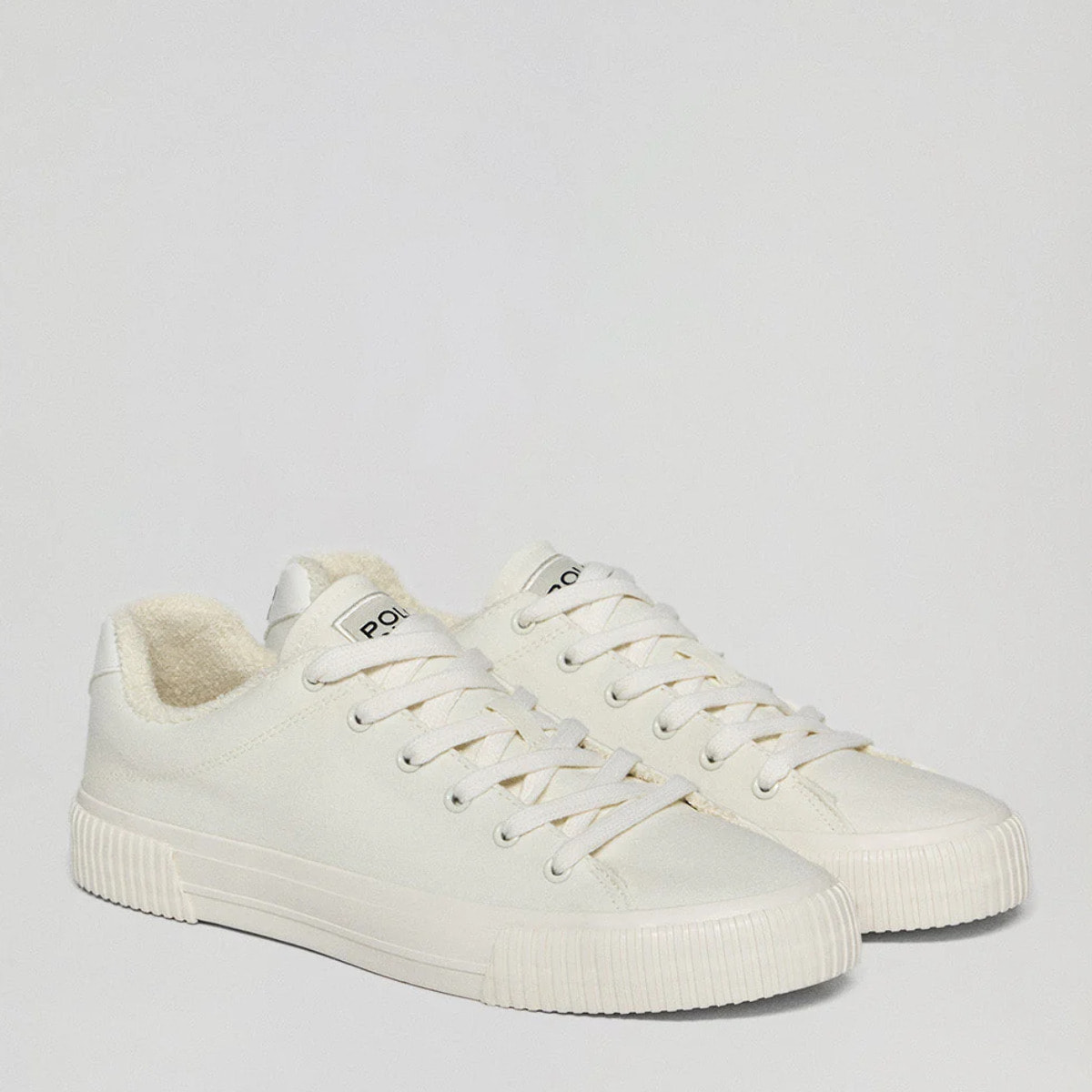 Zapatilla Habana de lona blanca para hombre con detalles Polo Club