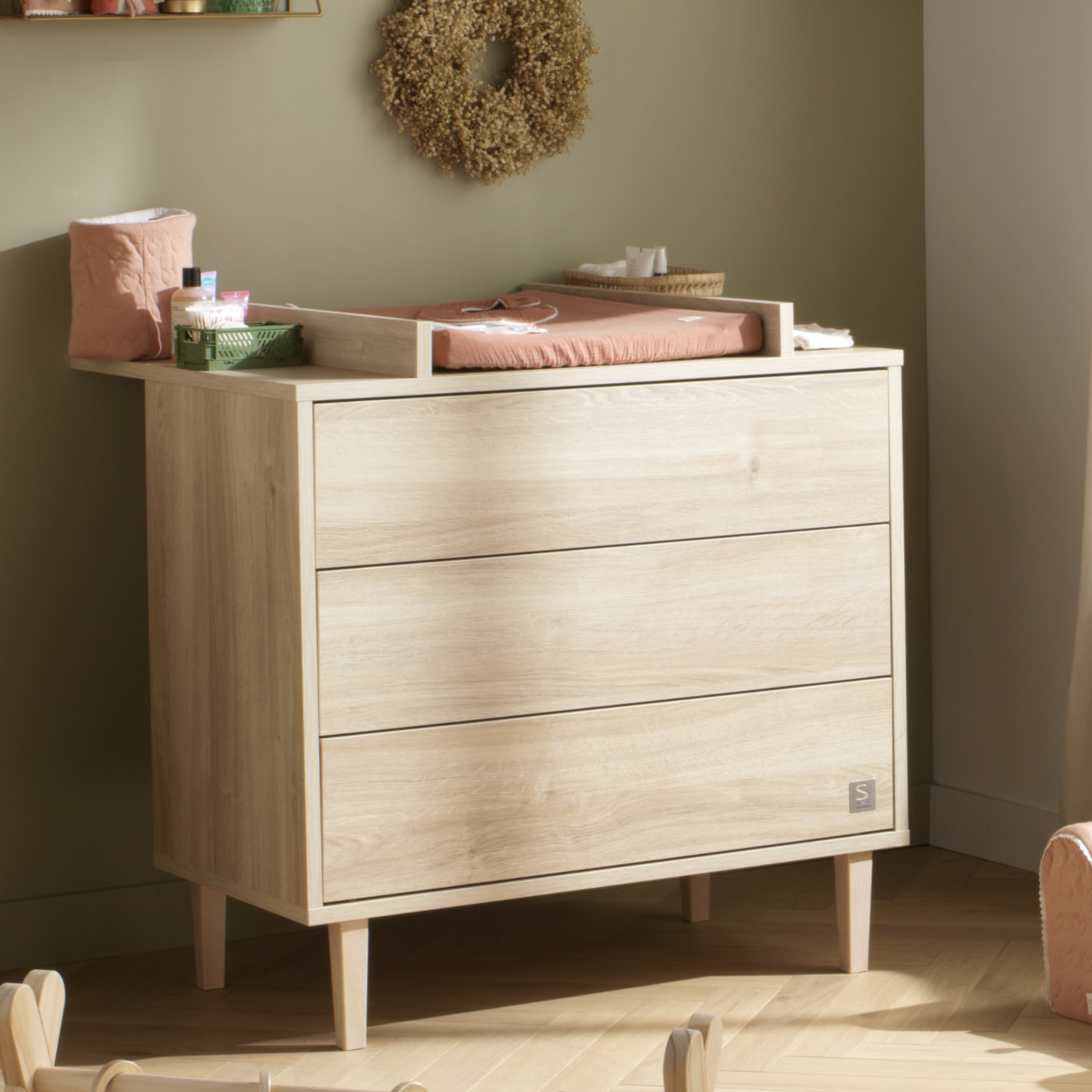Plan à langer pour commode 3 tiroirs