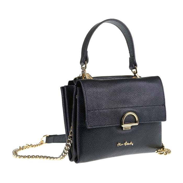 Borsa a spalla da donna Made in Italy - Modello Solara Lux - 100% pelle - 21.0 x 16.0 x 6.5 cm