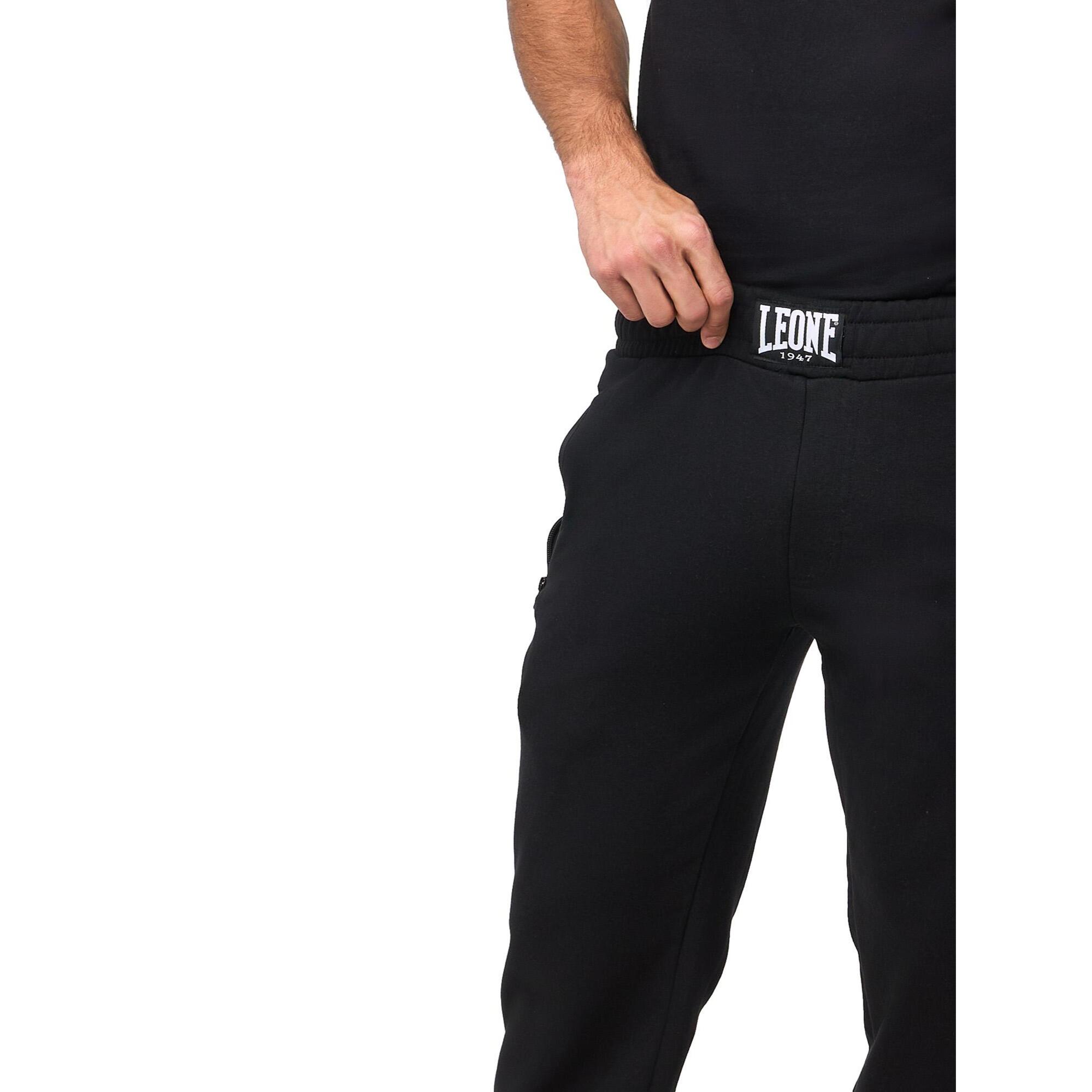 Pantalone sportivo da uomo con tasche con chiusura zip Leone B&W