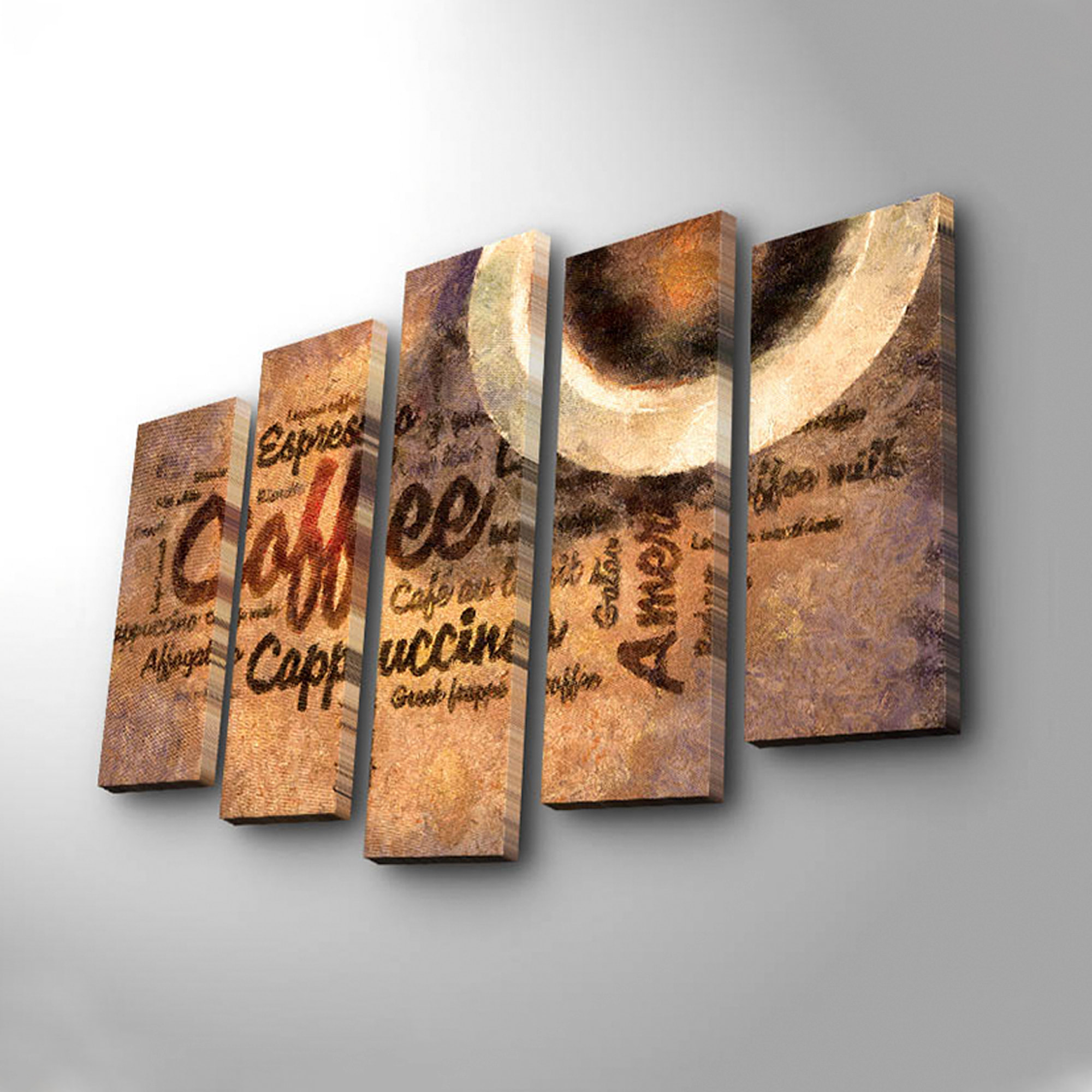 Cuadro lienzo decorativo canvas de 5 piezas. WELL HOME