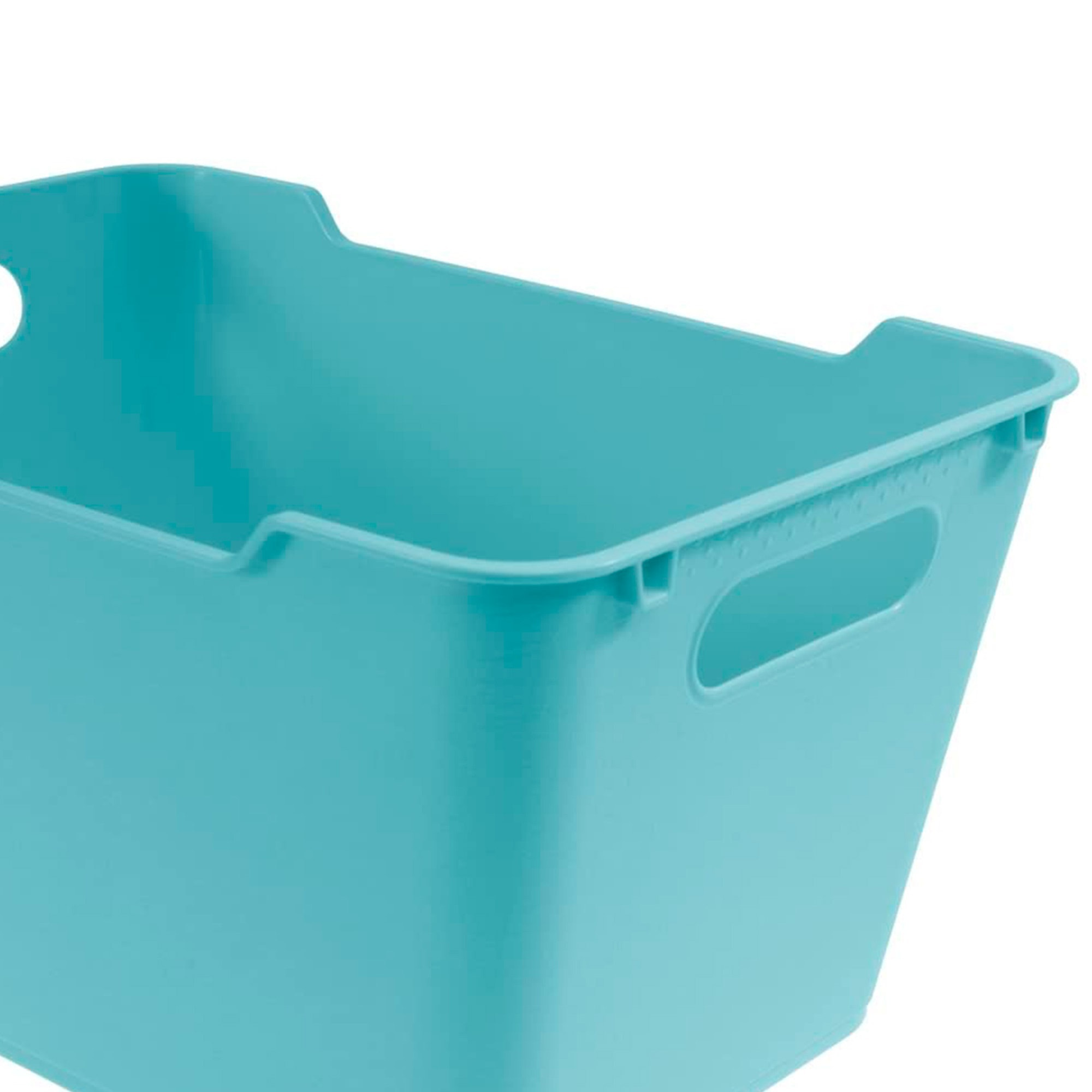 Caja de almacenaje de polipropileno color azul claro