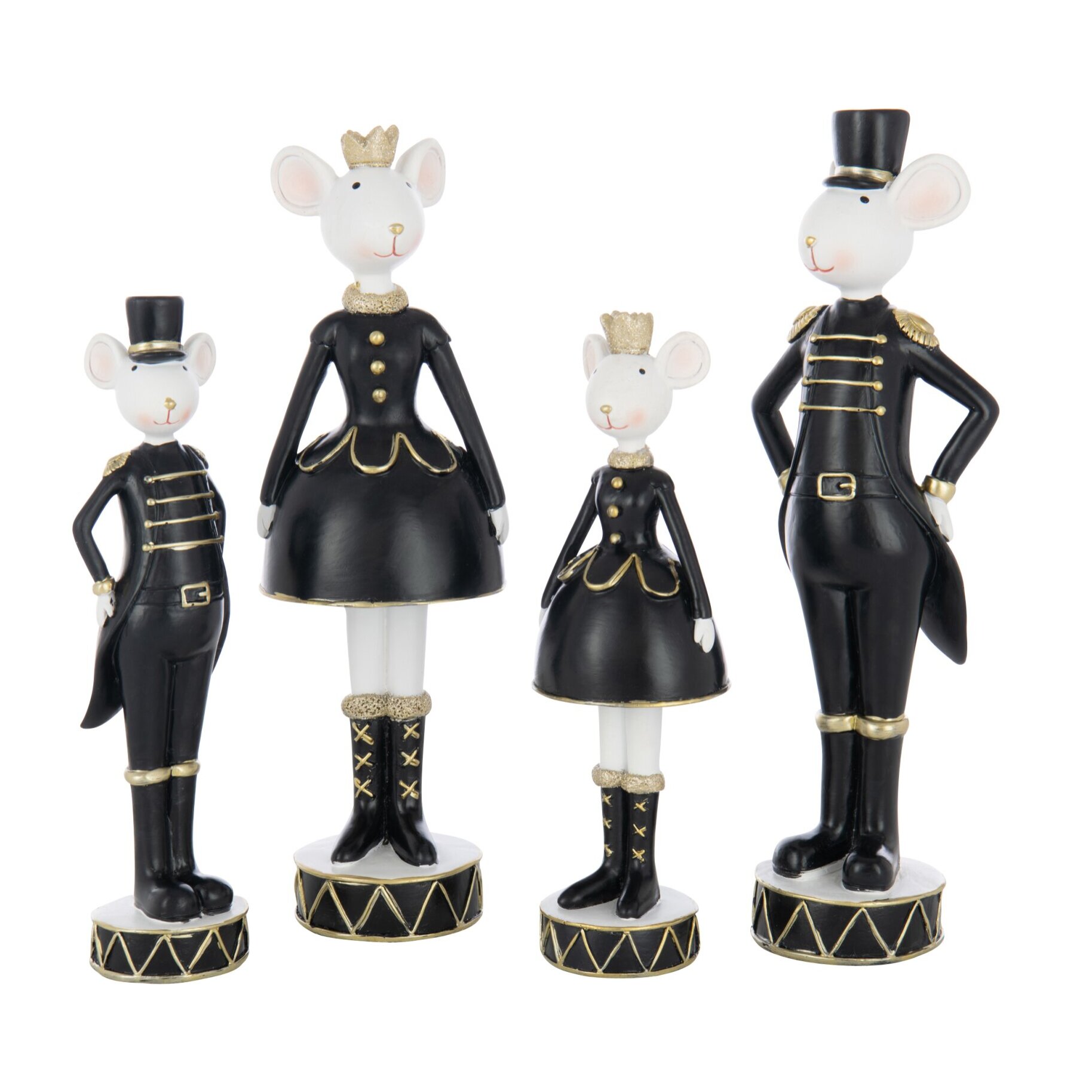 J-Line figurine Souris - polyrésine - mix - large - 2 pièces