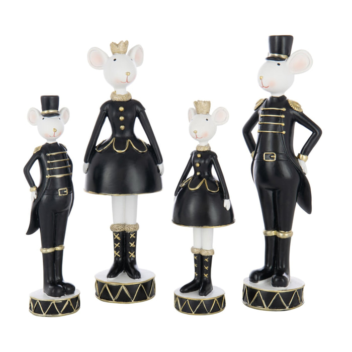 J-Line figurine Souris - polyrésine - mix - large - 2 pièces