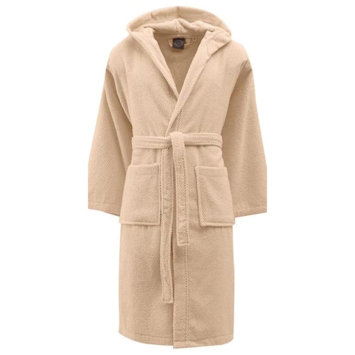 INTRECCI Accappatoio Bichicco in Spugna Tinta Unita Unisex Adulto in Cotone, Accappatoio in Cotone Asciugatura rapida con Tasche e Cappuccio