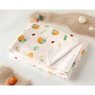 TOALLA PLAYA MICROFIBRA CARACOLES BEIGE