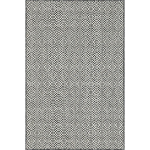 Moa- tapis d'extérieur noir à motif blanc