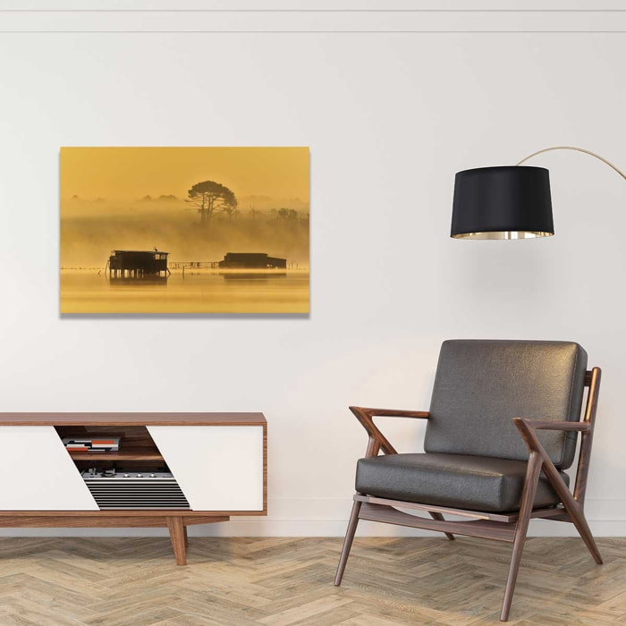 Tableau tonne landaise au petit matin Tableau plexiglas