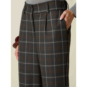 Oltre - Pantalones de cuadros - Gris