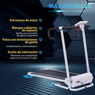 Cinta de Correr Plegable Acero ABS PVC 125x61x118cm Blanco
